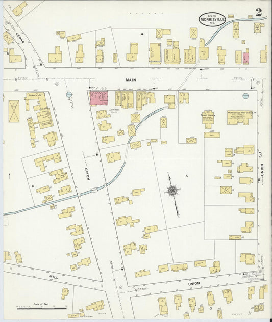 Sanborn Fire Insurance Map from Morrisville, Madison County, New York (1911), Sheet #0002 - Historic Sanborn Fire Insurance Map Print, vintage old map wall art, antique decor, genealogy gift, New York New York map