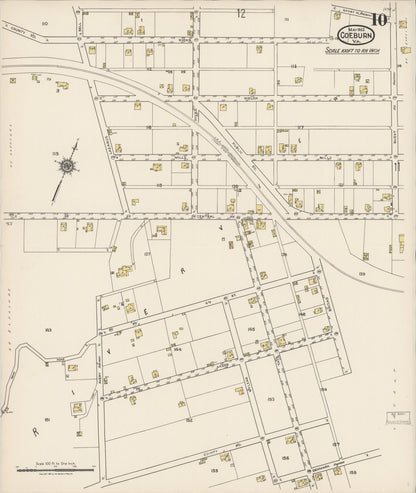 Sanborn Fire Insurance Map from Coeburn, Wise County, Virginia (1922), Sheet #0010 - Complete Map Set gallery image, historic Sanborn map, vintage wall art, Virginia Virginia