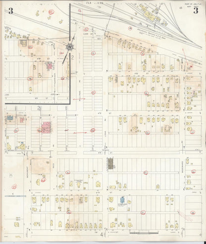 Sanborn Fire Insurance Map from Port Saint Joe, Gulf County, Florida (1945), Sheet #0003 - Complete Map Set gallery image, historic Sanborn map, vintage wall art, Florida Florida