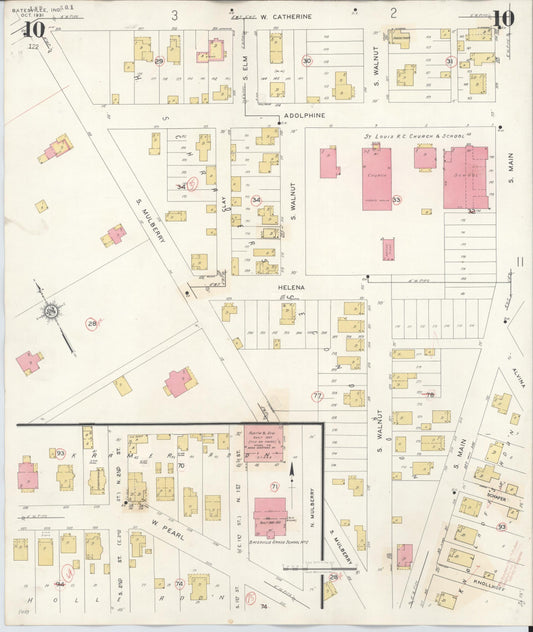 Sanborn Fire Insurance Map from Batesville, Ripley County, Indiana (1948), Sheet #0010 - Historic Sanborn Fire Insurance Map Print, vintage old map wall art, antique decor, genealogy gift, Indiana Indiana map