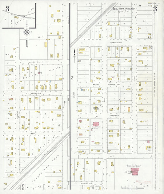 Sanborn Fire Insurance Map from Gardner, Grundy County, Illinois (1932), Sheet #0003 - Historic Sanborn Fire Insurance Map Print, vintage old map wall art, antique decor, genealogy gift, Illinois Illinois map