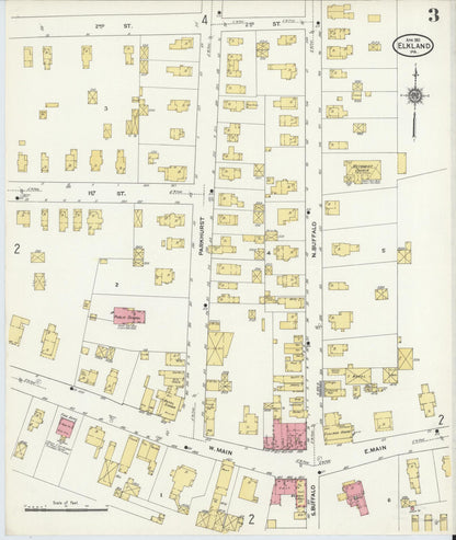 Sanborn Fire Insurance Map from Elkland, Tioga County, Pennsylvania (1911), Sheet #0003 - Complete Map Set gallery image, historic Sanborn map, vintage wall art, Pennsylvania Pennsylvania