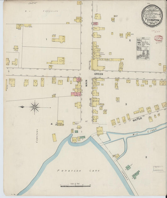 Sanborn Fire Insurance Map from Tuckerton, Ocean County, New Jersey. (1895) – Historic Sanborn Fire Insurance Map Print