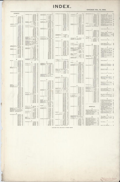 Sanborn Fire Insurance Map from Chicago, Cook County, Illinois (1896), Sheet #0001 - Historic Sanborn Fire Insurance Map Print, vintage old map wall art, antique decor, genealogy gift, Illinois Illinois map