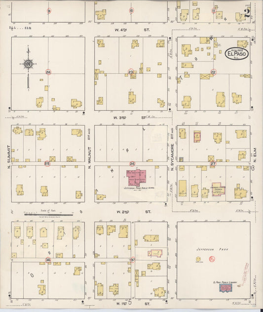 Sanborn Fire Insurance Map from El Paso, Woodford County, Illinois (1941), Sheet #0002 - Historic Sanborn Fire Insurance Map Print, vintage old map wall art, antique decor, genealogy gift, Illinois Illinois map