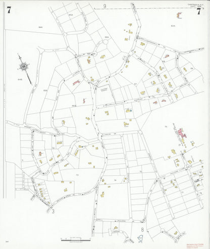 Sanborn Fire Insurance Map from Chappaqua, Westchester County, New York (1939), Sheet #0007 - Complete Map Set gallery image, historic Sanborn map, vintage wall art, New York New York