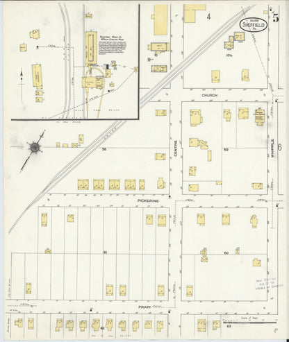 Sanborn Fire Insurance Map from Sheffield, Warren County, Pennsylvania (1910), Sheet #0005 - Historic Sanborn Fire Insurance Map Print, vintage old map wall art, antique decor, genealogy gift, Pennsylvania Pennsylvania map