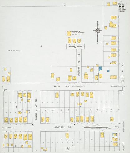 Sanborn Fire Insurance Map from Grand Rapids, Kent County, Michigan (1923), Sheet #0088 - Complete Map Set gallery image, historic Sanborn map, vintage wall art, Michigan Michigan