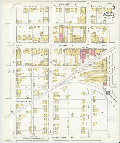 Sanborn Fire Insurance Map from Windber, Somerset County, Pennsylvania (1916), Sheet #0003 - Historic Sanborn Fire Insurance Map Print, vintage old map wall art, antique decor, genealogy gift, Pennsylvania Pennsylvania map