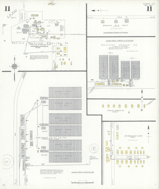 Sanborn Fire Insurance Map from Borger, Hutchinson County, Texas (1933), Sheet #0011 - Historic Sanborn Fire Insurance Map Print, vintage old map wall art, antique decor, genealogy gift, Texas Texas map