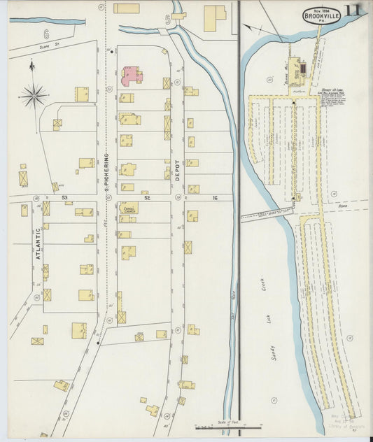 Sanborn Fire Insurance Map from Brookville, Jefferson County, Pennsylvania (1894), Sheet #0011 - Historic Sanborn Fire Insurance Map Print, vintage old map wall art, antique decor, genealogy gift, Pennsylvania Pennsylvania map