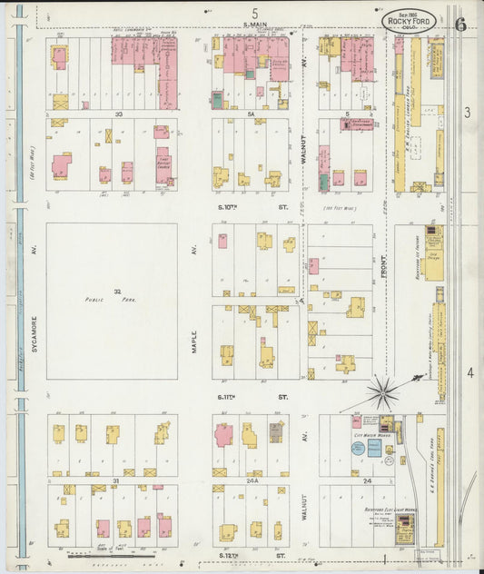 Sanborn Fire Insurance Map from Rocky Ford, Otero County, Colorado (1906), Sheet #0006 - Historic Sanborn Fire Insurance Map Print, vintage old map wall art, antique decor, genealogy gift, Colorado Colorado map