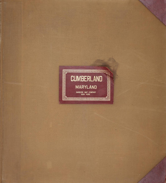 Sanborn Fire Insurance Map from Cumberland, Allegany County, Maryland (1950), Sheet #0001 - Historic Sanborn Fire Insurance Map Print, vintage old map wall art, antique decor, genealogy gift, Maryland Maryland map