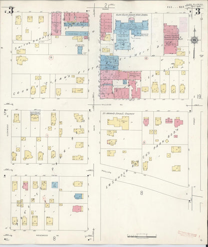 Sanborn Fire Insurance Map from Glen Ellyn, Du Page County, Illinois (1946), Sheet #0003 - Complete Map Set gallery image, historic Sanborn map, vintage wall art, Illinois Illinois