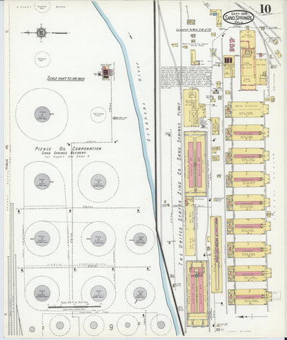 Sanborn Fire Insurance Map from Sand Springs, Tulsa County, Oklahoma (1919), Sheet #0010 - Complete Map Set gallery image, historic Sanborn map, vintage wall art, Oklahoma Oklahoma