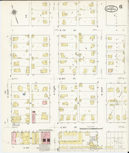Sanborn Fire Insurance Map from Carroll, Carroll County, Iowa (1915), Sheet #0006 - Historic Sanborn Fire Insurance Map Print