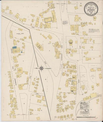 Sanborn Fire Insurance Map from Waimea, Kauai County, Hawaii (1919), Sheet #0001 - Historic Sanborn Fire Insurance Map Print, vintage old map wall art, antique decor, genealogy gift, Hawaii Hawaii map