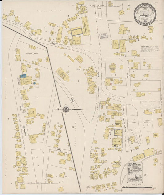 Sanborn Fire Insurance Map from Waimea, Kauai County, Hawaii (1919), Sheet #0001 - Historic Sanborn Fire Insurance Map Print, vintage old map wall art, antique decor, genealogy gift, Hawaii Hawaii map