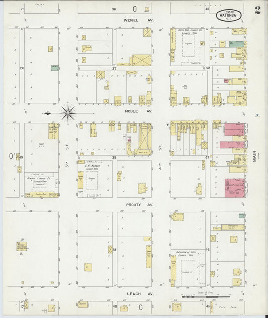 Sanborn Fire Insurance Map from Watonga, Blaine County, Oklahoma (1901), Sheet #0002 - Historic Sanborn Fire Insurance Map Print, vintage old map wall art, antique decor, genealogy gift, Oklahoma Oklahoma map