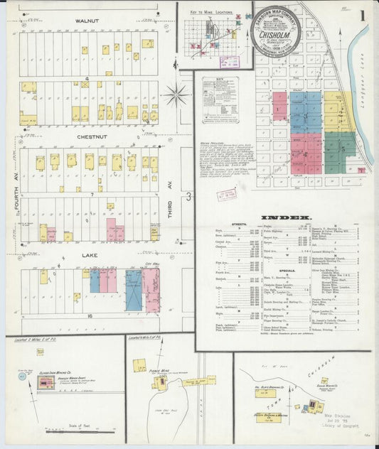 Sanborn Fire Insurance Map from Chisholm, Saint Louis County, Minnesota. (1909) – Map View
