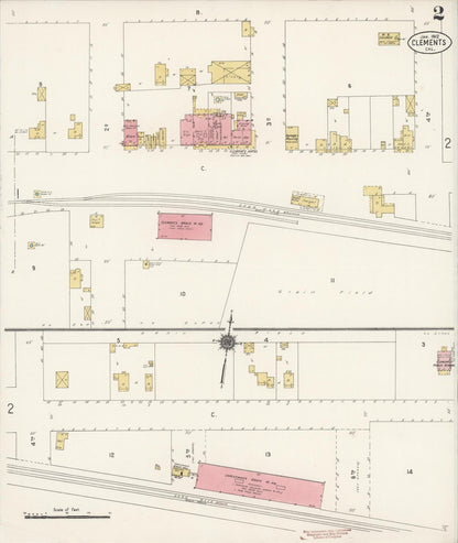 Sanborn Fire Insurance Map from Clements, San Joaquin County, California (1912), Sheet #0002 - Complete Map Set gallery image, historic Sanborn map, vintage wall art, California California