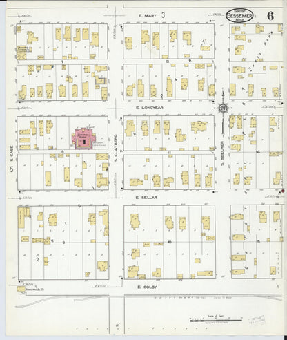 Sanborn Fire Insurance Map from Bessemer, Gogebic County, Michigan (1917), Sheet #0006 - Complete Map Set gallery image, historic Sanborn map, vintage wall art, Michigan Michigan