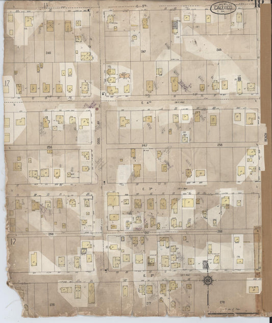 Sanborn Fire Insurance Map from Calexico, Imperial County, California (1956), Sheet #0018 - Historic Sanborn Fire Insurance Map Print, vintage old map wall art, antique decor, genealogy gift, California California map