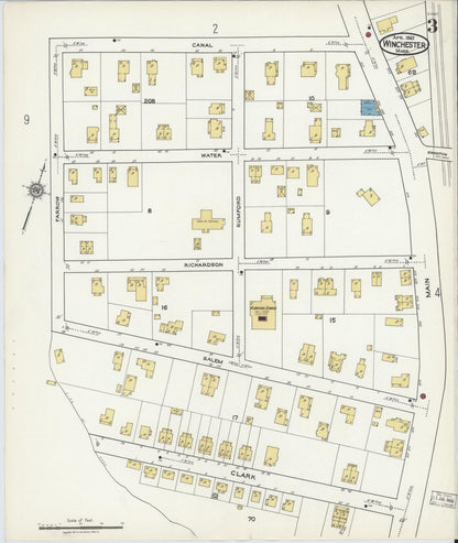 Sanborn Fire Insurance Map from Winchester, Middlesex County, Massachusetts (1921), Sheet #0003 - Complete Map Set gallery image, historic Sanborn map, vintage wall art, Massachusetts Massachusetts