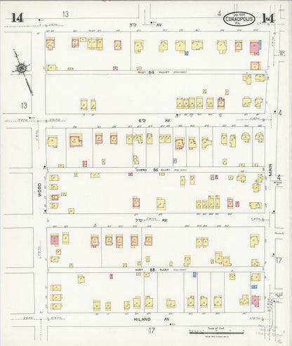 Sanborn Fire Insurance Map from Coraopolis, Allegheny County, Pennsylvania (1924), Sheet #0014 - Complete Map Set gallery image, historic Sanborn map, vintage wall art, Pennsylvania Pennsylvania