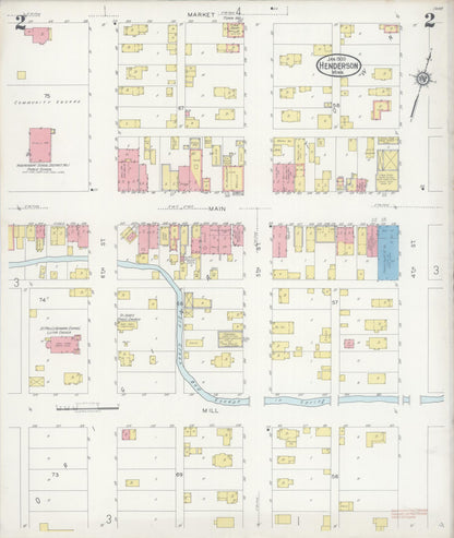 Sanborn Fire Insurance Map from Henderson, Sibley County, Minnesota (1930), Sheet #0002 - Historic Sanborn Fire Insurance Map Print, vintage old map wall art, antique decor, genealogy gift, Minnesota Minnesota map