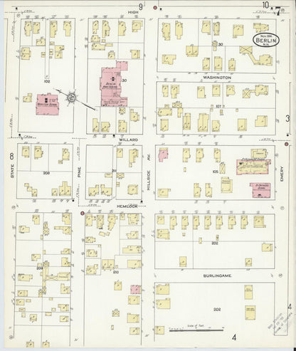 Sanborn Fire Insurance Map from Berlin, Coos County, New Hampshire (1914), Sheet #0007 - Complete Map Set gallery image, historic Sanborn map, vintage wall art, New Hampshire New Hampshire