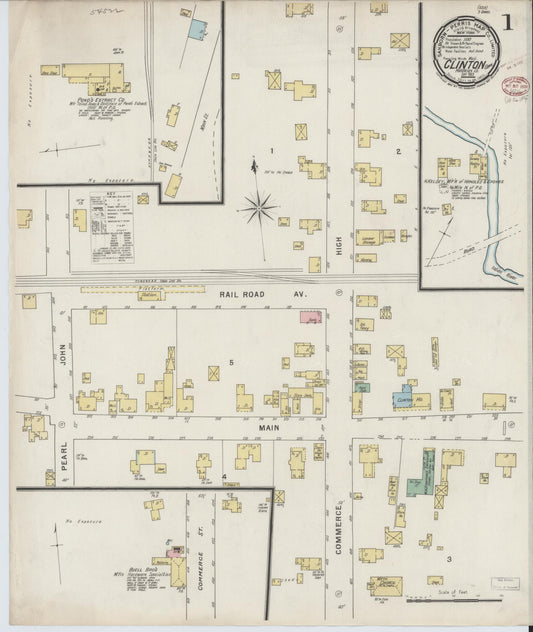 Sanborn Fire Insurance Map from Clinton, Middlesex County, Connecticut (1895), Sheet #0001 - Historic Sanborn Fire Insurance Map Print, vintage old map wall art, antique decor, genealogy gift, Connecticut Connecticut map