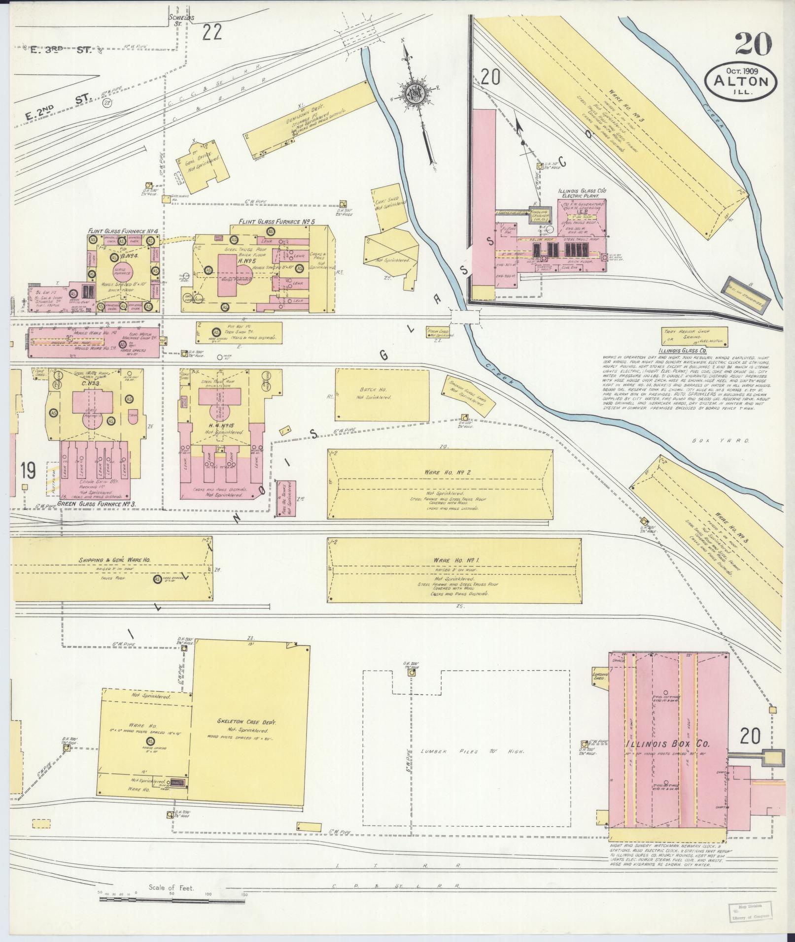 Sanborn Fire Insurance Map from Alton, Madison County, Illinois (1909), Sheet #0020 - Historic Sanborn Fire Insurance Map Print, vintage old map wall art, antique decor, genealogy gift, Illinois Illinois map