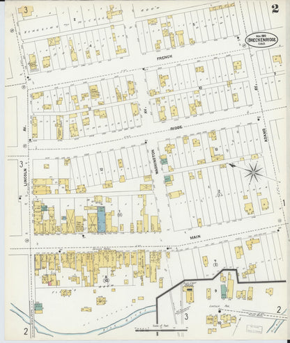 Sanborn Fire Insurance Map from Breckenridge, Summit County, Colorado (1902), Sheet #0002 - Complete Map Set gallery image, historic Sanborn map, vintage wall art, Colorado Colorado