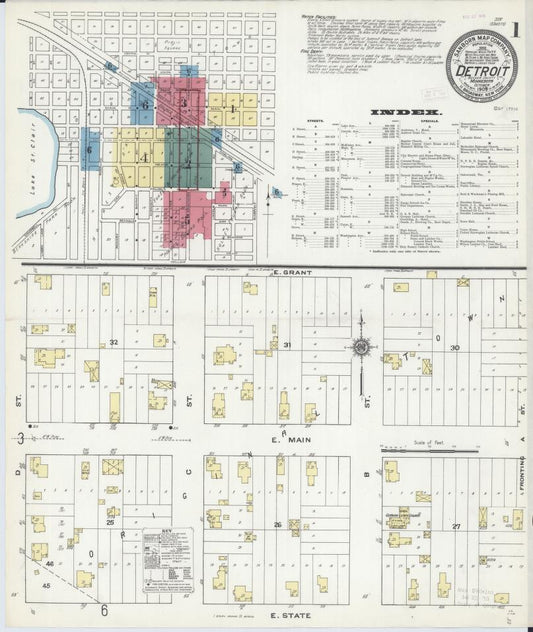 Sanborn Fire Insurance Map from Detroit Lakes, Becker County, Minnesota. (1909) – Map View