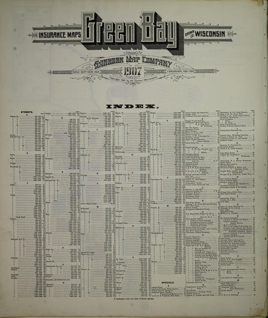 Green Bay, Brown County, Wisconsin (1907) – Sanborn Fire Insurance Map – Map View