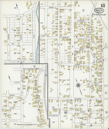 Sanborn Fire Insurance Map from Berlin, Coos County, New Hampshire (1920), Sheet #0018 - Complete Map Set gallery image, historic Sanborn map, vintage wall art, New Hampshire New Hampshire