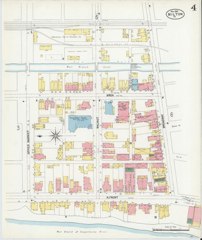 Sanborn Fire Insurance Map from Milton, Northumberland County, Pennsylvania (1901), Sheet #0004 - Complete Map Set gallery image, historic Sanborn map, vintage wall art, Pennsylvania Pennsylvania