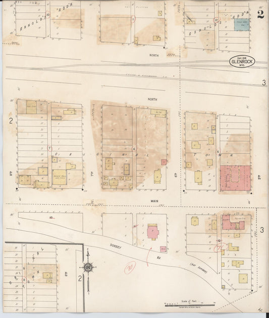 Sanborn Fire Insurance Map from Glenrock, Converse County, Wyoming (1941), Sheet #0002 - Historic Sanborn Fire Insurance Map Print, vintage old map wall art, antique decor, genealogy gift, Wyoming Wyoming map