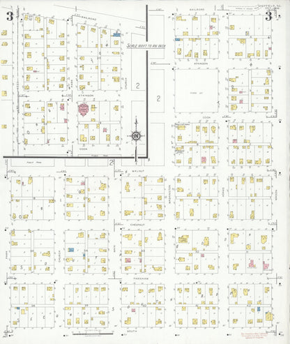 Sanborn Fire Insurance Map from Sheffield, Bureau County, Illinois (1932), Sheet #0003 - Complete Map Set gallery image, historic Sanborn map, vintage wall art, Illinois Illinois