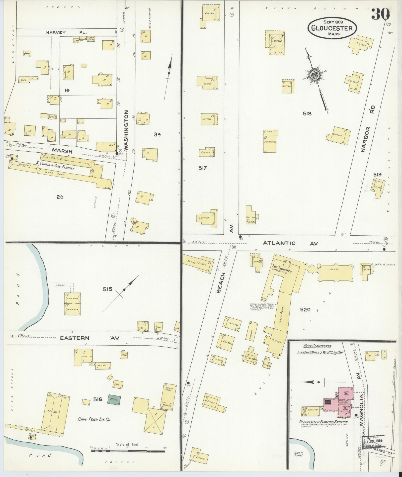 Sanborn Fire Insurance Map from Gloucester, Essex County, Massachusetts (1909), Sheet #0030 - Complete Map Set gallery image, historic Sanborn map, vintage wall art, Massachusetts Massachusetts
