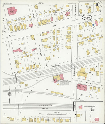 Sanborn Fire Insurance Map from Union City, Randolph County, Indiana (1920), Sheet #0009 - Complete Map Set gallery image, historic Sanborn map, vintage wall art, Indiana Indiana