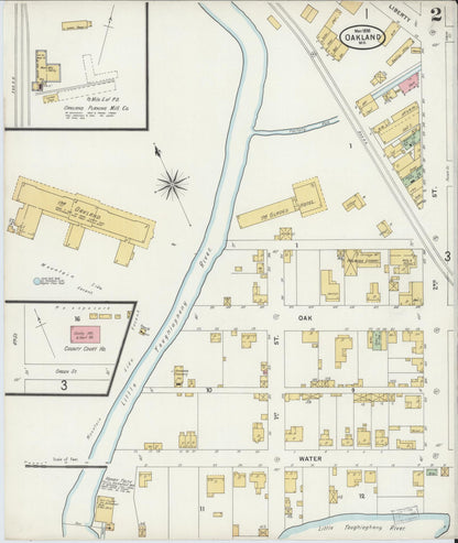 Sanborn Fire Insurance Map from Oakland, Garrett County, Maryland (1898), Sheet #0002 - Complete Map Set gallery image, historic Sanborn map, vintage wall art, Maryland Maryland