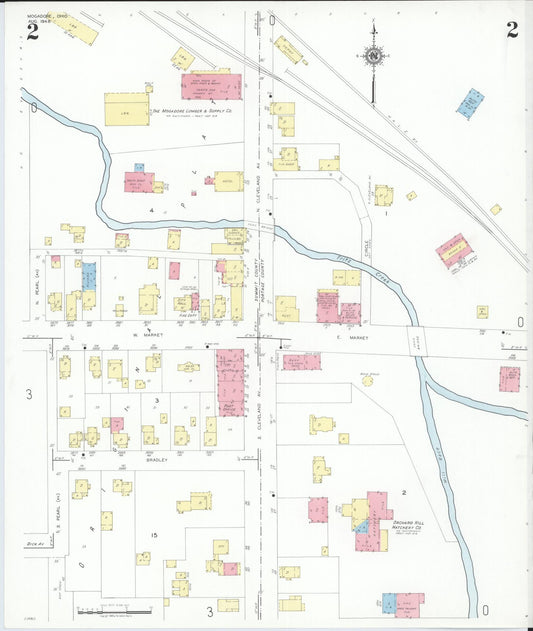 Sanborn Fire Insurance Map from Mogadore, Summit And Portage Counties, Ohio (1948), Sheet #0002 - Historic Sanborn Fire Insurance Map Print, vintage old map wall art, antique decor, genealogy gift, Ohio Ohio map