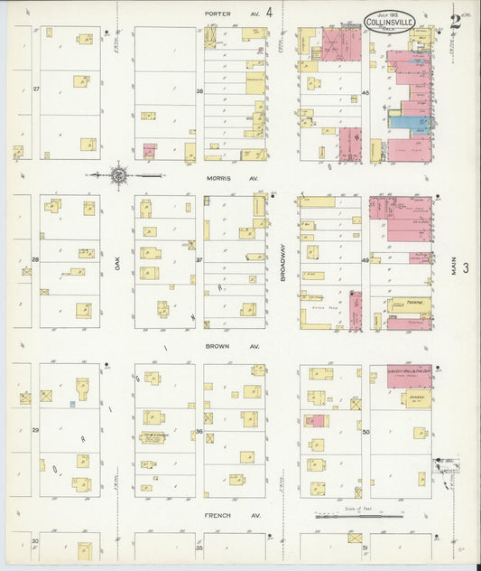 Sanborn Fire Insurance Map from Collinsville, Tulsa County, Oklahoma (1913), Sheet #0002 - Historic Sanborn Fire Insurance Map Print, vintage old map wall art, antique decor, genealogy gift, Oklahoma Oklahoma map
