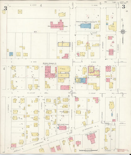 Sanborn Fire Insurance Map from Union, Franklin County, Missouri (1935), Sheet #0003 - Complete Map Set gallery image, historic Sanborn map, vintage wall art, Missouri Missouri