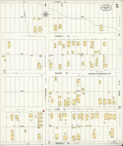 Sanborn Fire Insurance Map from Hoquiam, Grays Harbor County, Washington (1907), Sheet #0005 - Complete Map Set gallery image, historic Sanborn map, vintage wall art, Washington Washington