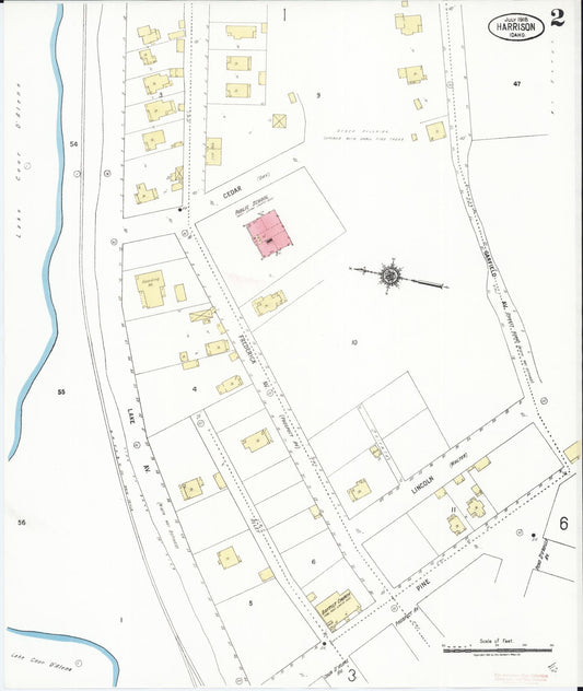 Sanborn Fire Insurance Map from Harrison, Kootenai County, Idaho (1918), Sheet #0002 - Historic Sanborn Fire Insurance Map Print, vintage old map wall art, antique decor, genealogy gift, Idaho Idaho map