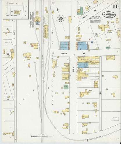 Sanborn Fire Insurance Map from South McAlester, Pittsburg County, Oklahoma (1904), Sheet #0011 - Complete Map Set gallery image, historic Sanborn map, vintage wall art, Oklahoma Oklahoma