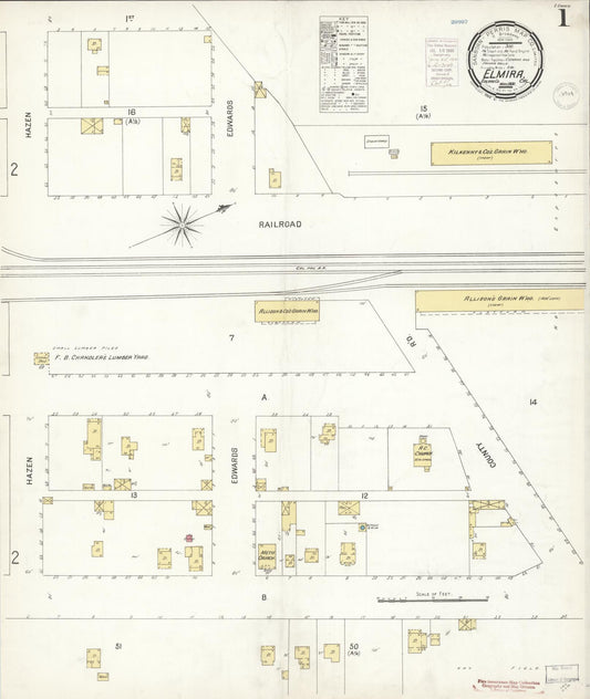 Sanborn Fire Insurance Map from Elmira, Solano County, California. (1900) – Historic Sanborn Fire Insurance Map Print